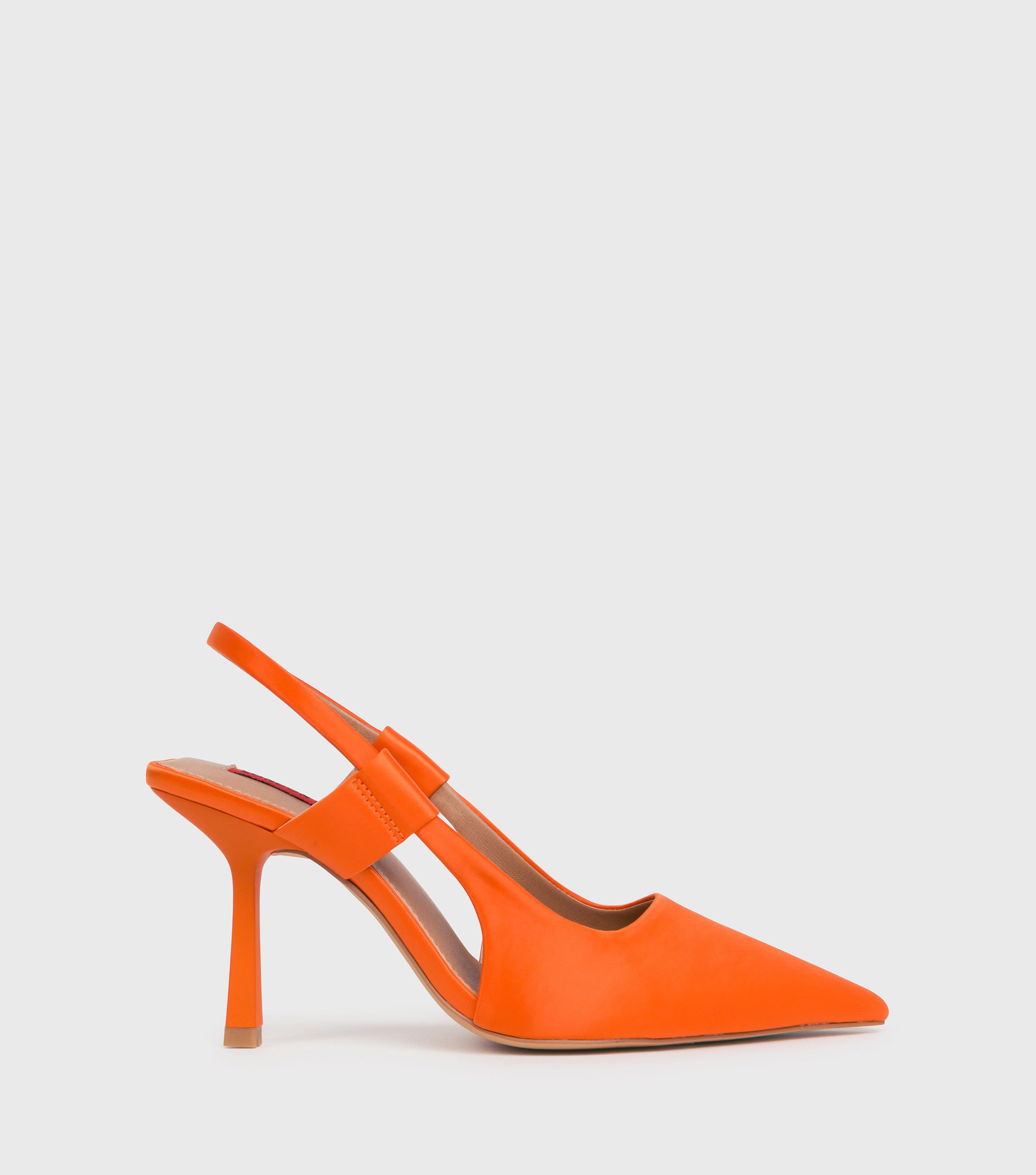 Patent Leather Orange Stilettos Shoes Maisie Orange Pointed Toe