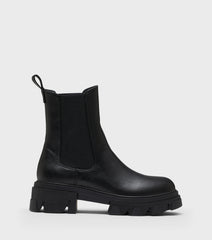 Rosie Black Chunky Chelsea Boots