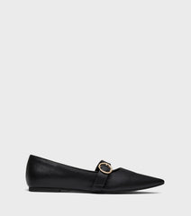 Emily Pointed Flat Loafer Shoes with Strap