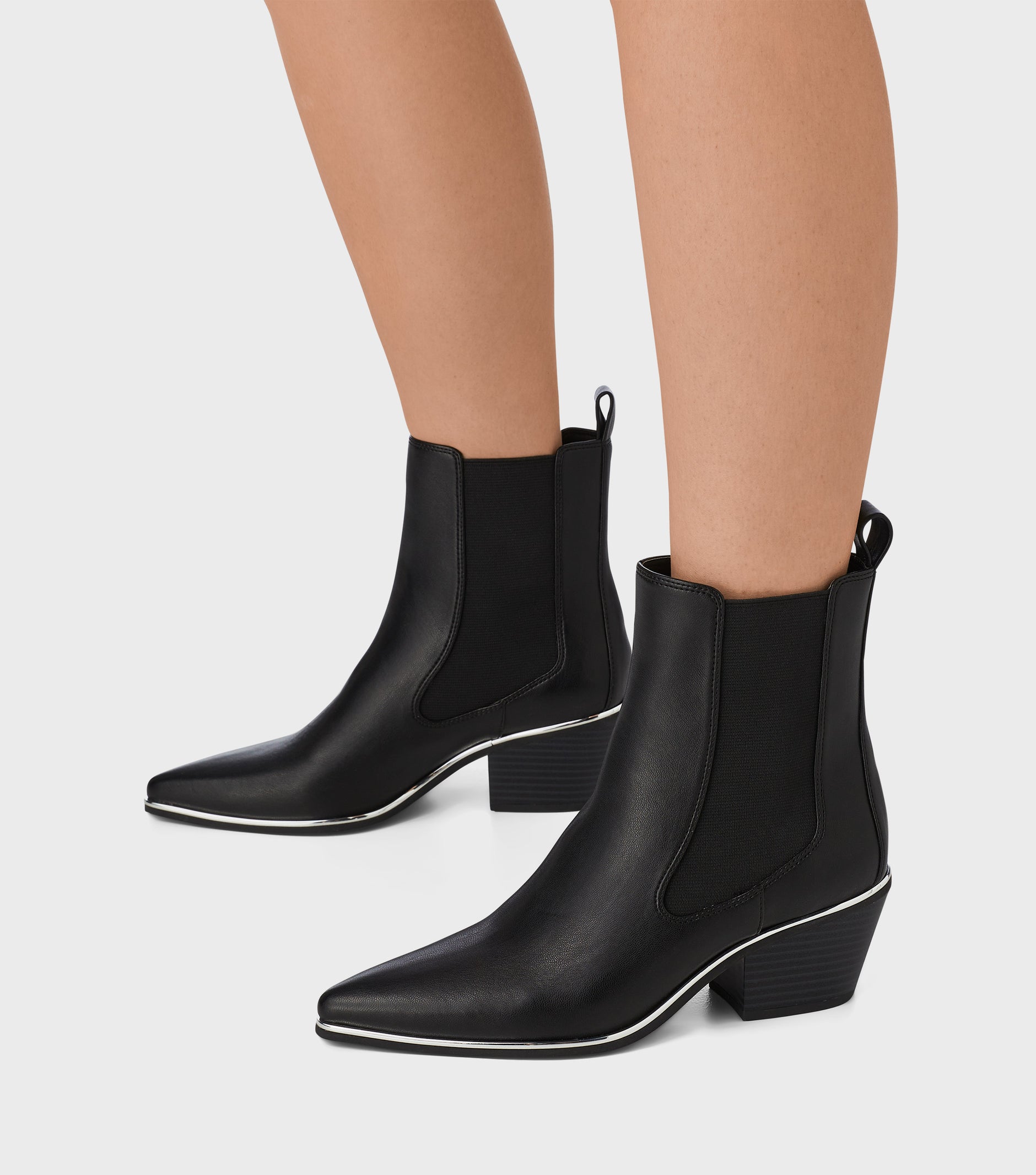 Lizoleor Women's Embroidered Chelsea Ankle Boots - Square Toe, Block Heel, Bride Or Casual Wear