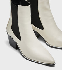 Lara White Western Boots