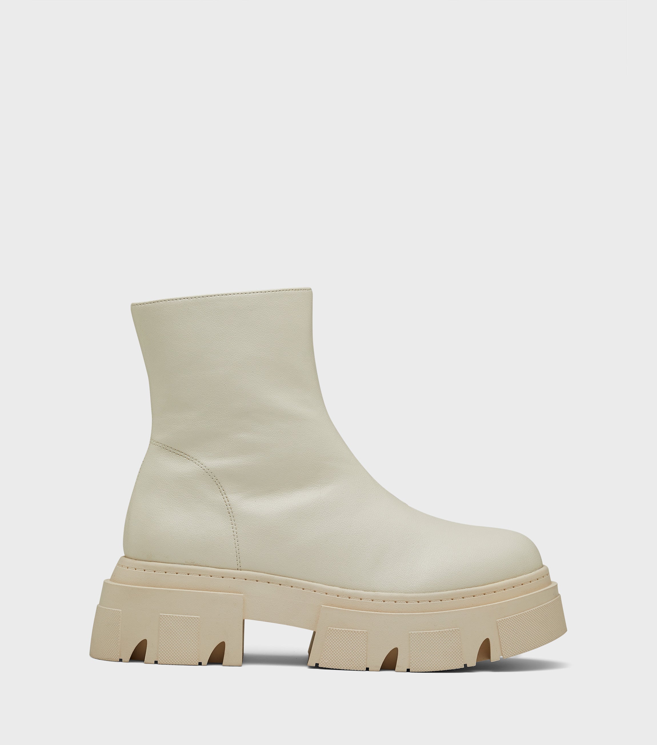 Louise Off White Chunky Ankle Boot – London Rebel