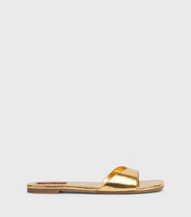 Chloe Gold Slip-on Flat Sandal