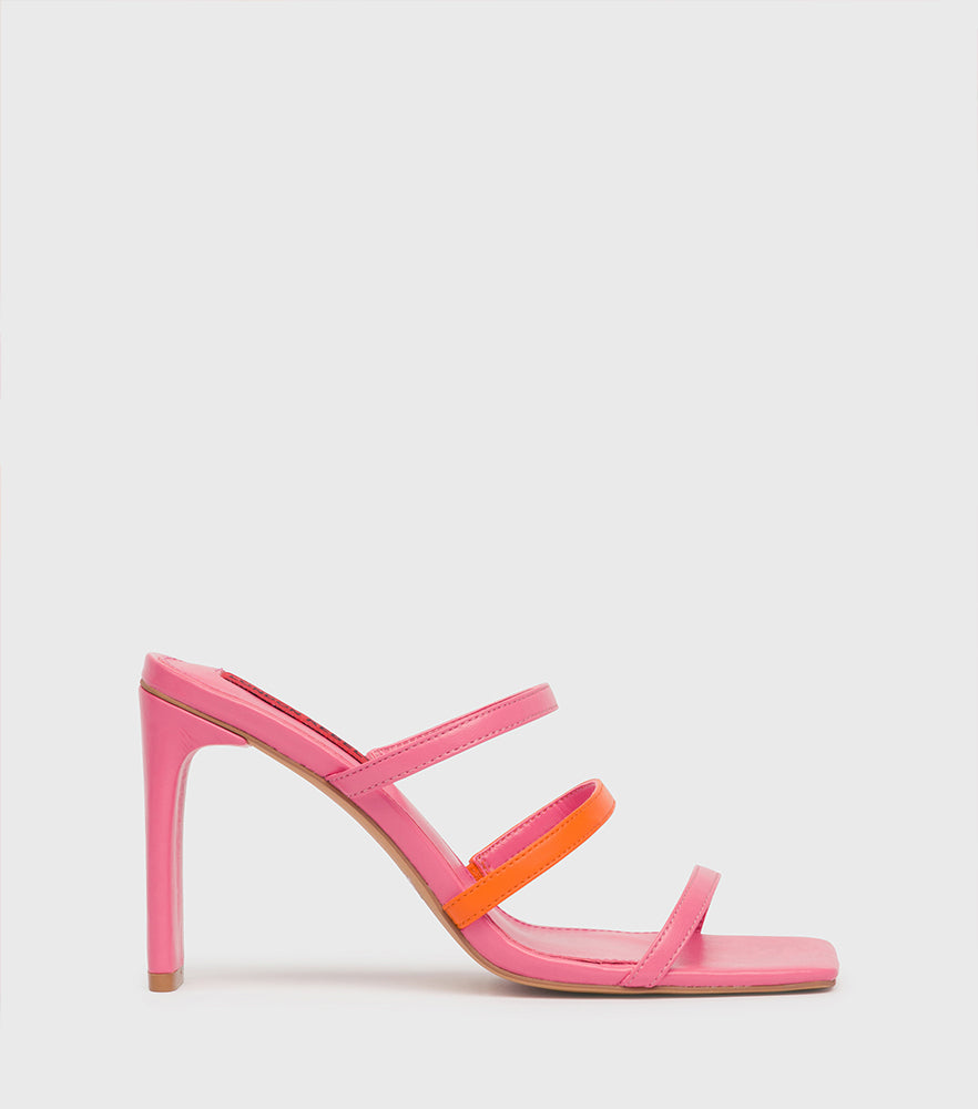 Emily Pink Multi Pattern Strap Sandal